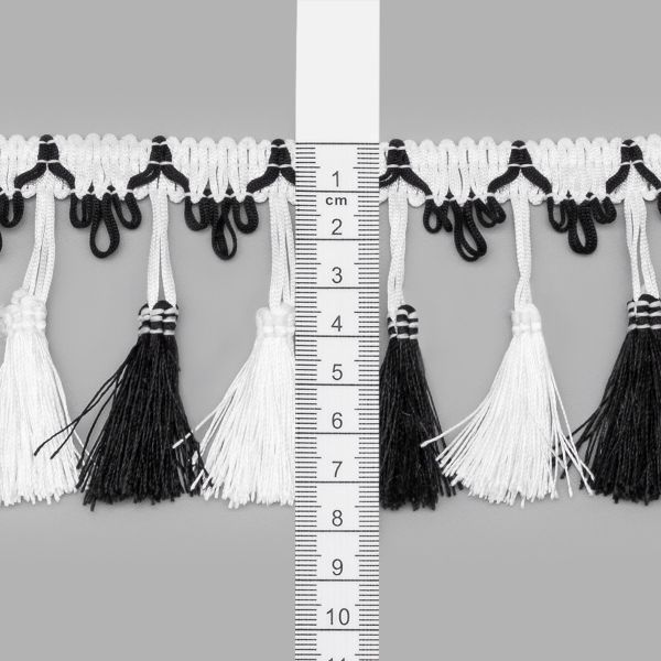 Бахрома отделочная 115.0 мм / 10 метров, с кистями, (001-115), 878