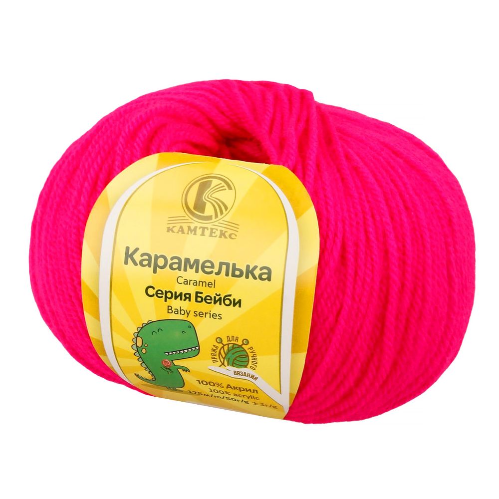 Пряжа Камтекс Карамелька / уп.10 мот. по 50 г, 175 м, цв.224 неон Пряжа Камтекс Карамелька / уп.10 мот. по 50 г, 175 м, цв.224 неон
