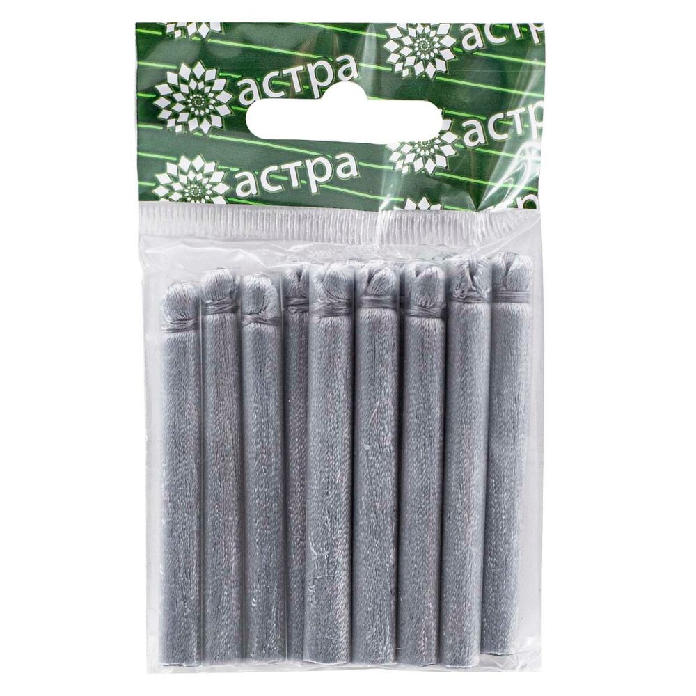 Кисти шторные 65.0 мм, декоративные, п/э, серый металлик, уп.12 шт