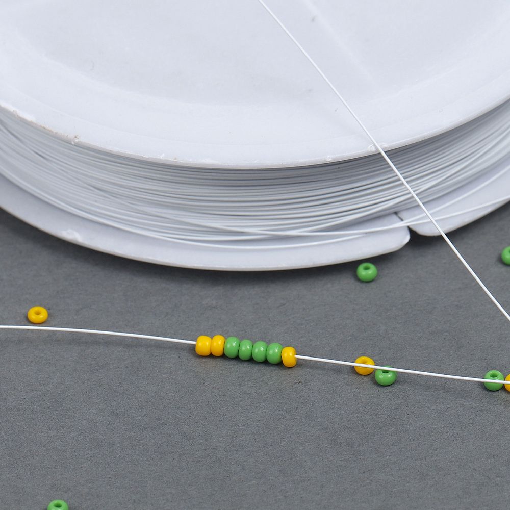 Ювелирный тросик (ланка) 0.38 мм / 100 м, TBY.ЮТ.0.38, цв.белый