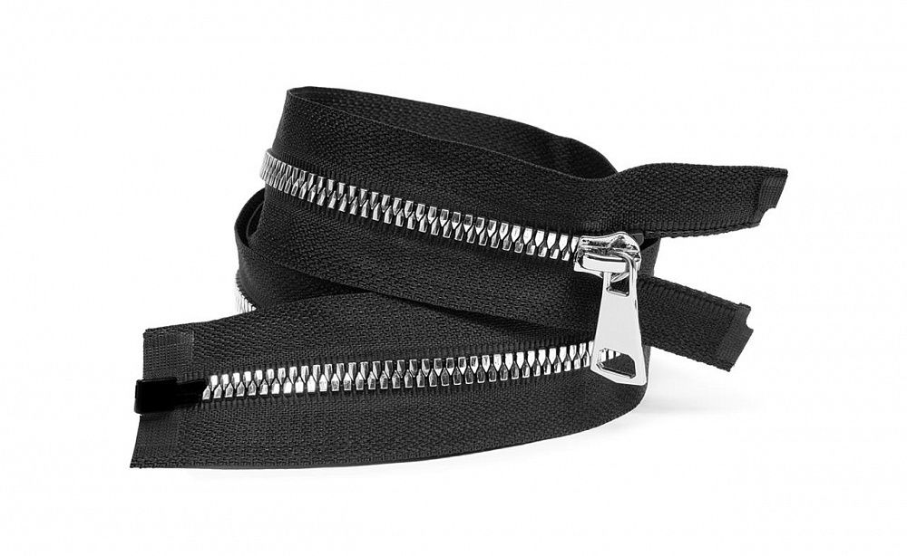 Молния трактор Т5 (5 мм) 1 зам., разъем., 75 см, никель, цв. D580 черный, MaxZipper Premium, 1 шт /TOS/