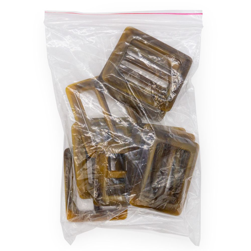 Пряжка пластиковая 40 мм, янтарь мраморный, П05(2.06-454-40), 10 шт