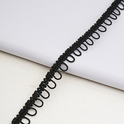 Тесьма декоративная с петлями 15 мм / 18.29 метра, черный, 13-7735