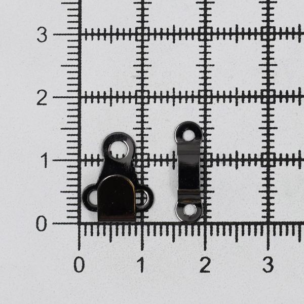 Крючки пришивные 15х11 мм, pewter, 10 шт