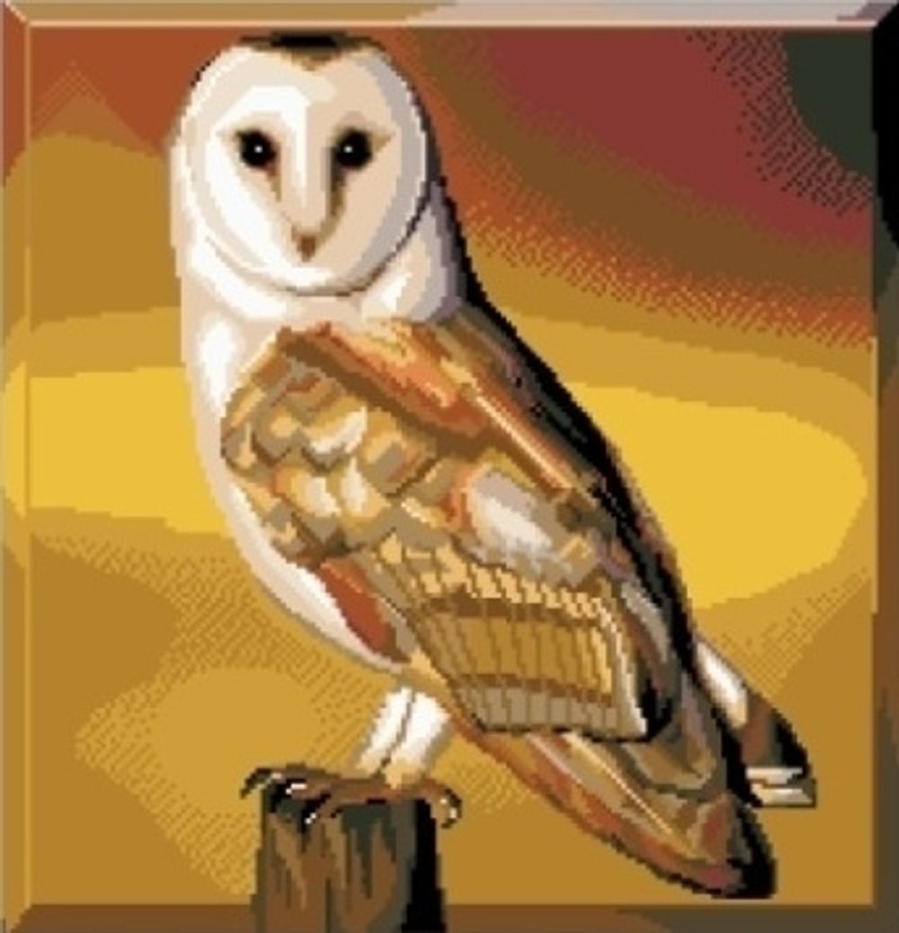 Набор для вышивания нитками Нитекс, Сипуха 33х34 см