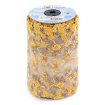 Кружево на сетке широкое 180 мм / 14 м, ±1 Турция, желтый, Gamma GCKM-180-06