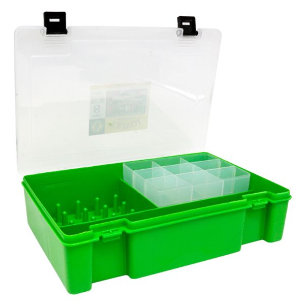 Коробка, 16 держат. для катушек, вкладыш для мелк. предм, большое отд. для ножн, салатовый