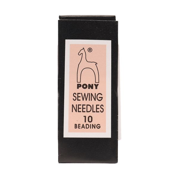Иглы ручные для бисера с серебряным ушком Beading №10, 25 шт, PONY, 07101