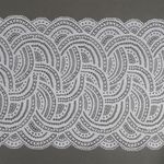 Кружево бельевое эластичное 210 мм / 10 м, цв.01 белый, Kruzhevo