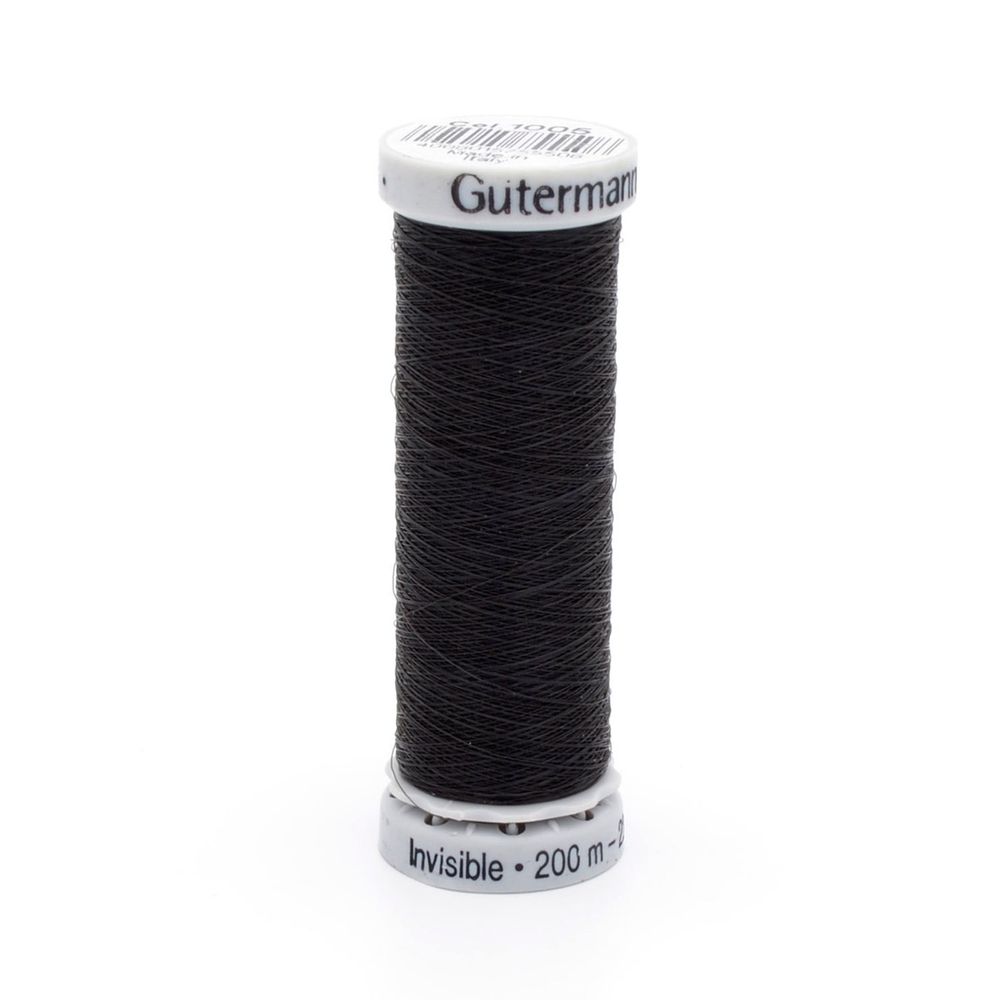 Особо тонкая мононить Gutermann Sulky Invisible, 200м, 1005 черный, 5 кат