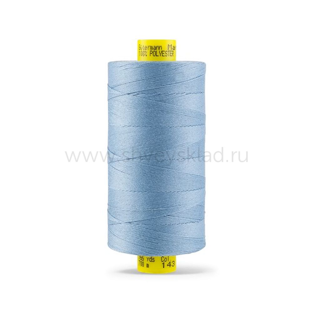 Нитка универсальная Gutermann Mara 70/2, 700 м, 702170, 143 серо-голубой, 1 катушка