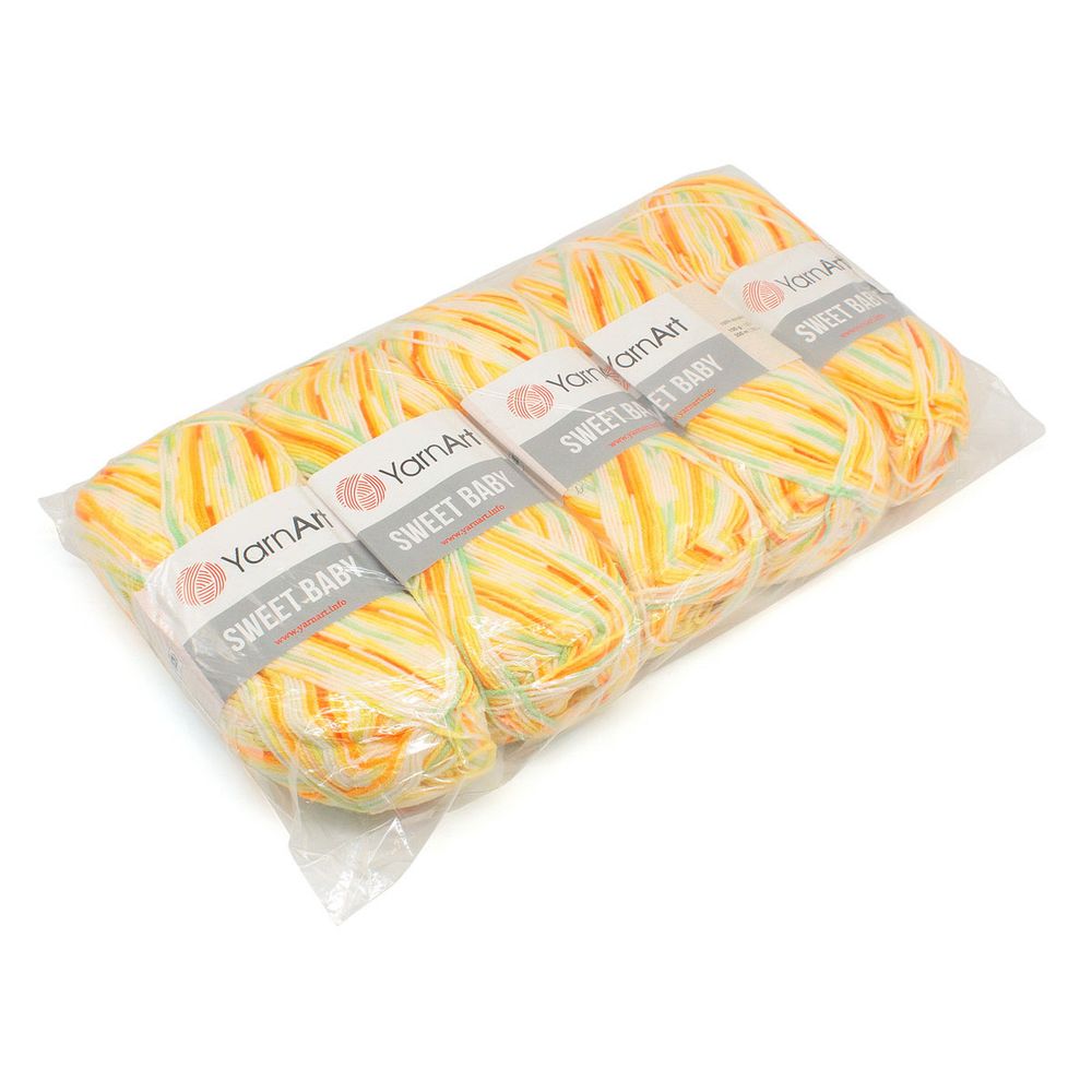 Пряжа YarnArt (ЯрнАрт) Sweet Baby / уп.5 мот. по 100 г, 300м, 902