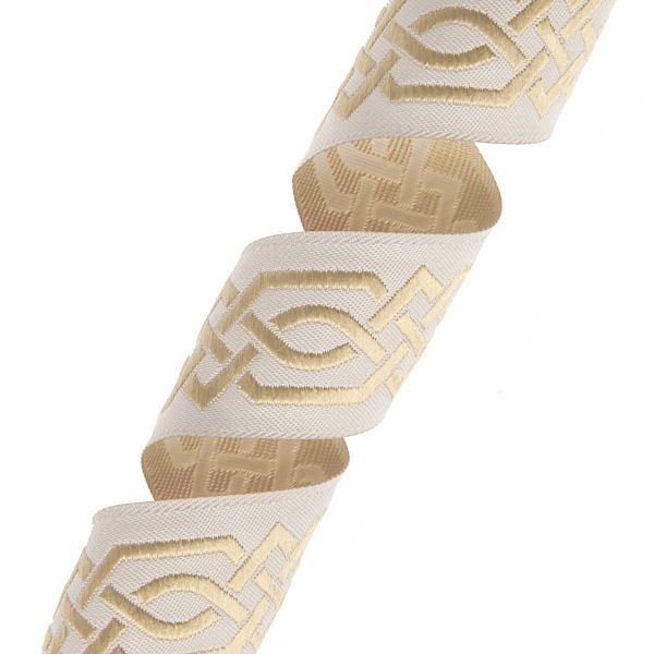 Лента (тесьма) жаккардовая 35.0 мм / 10±0.5 метров, бордюр Кельтский орнамент 35272 V7 золото