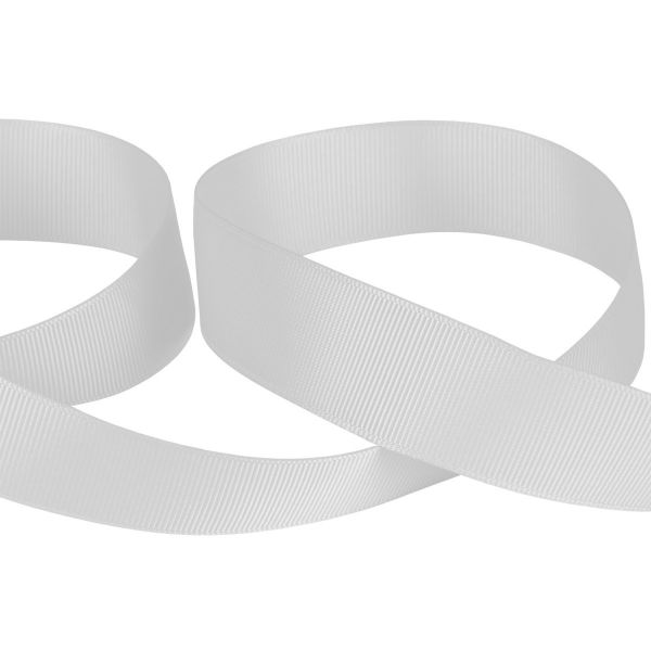 Лента репсовая нарезка 25.0 мм / 5 шт по 5.4 метра, 002 гр.белый, Gamma GR-25