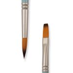 Кисть синтетика двусторонняя круглая/плоская, 5 шт, короткая ручка, №08, Vista-Artista 50130-8