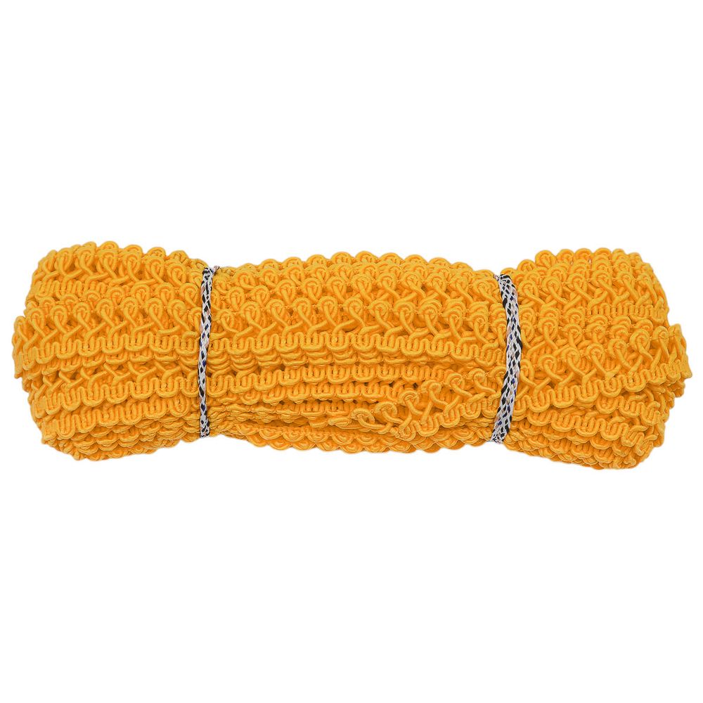 Тесьма отделочная вязаная 15 мм, 10 м, (желтый), 142082-8