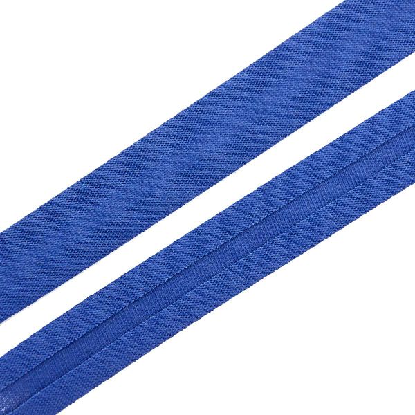 Косая бейка хлопковая 15 мм / 132±1 метра, ≈2.48 г/м², 054 синий