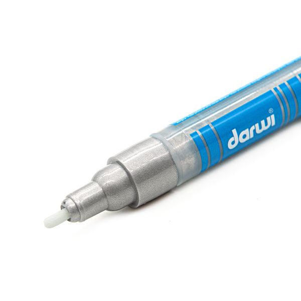 Маркер для керамики Darwi Armerina, 2мм, 080 серебряный