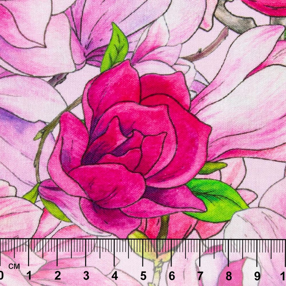 Ткань для пэчворка Peppy Прекрасные магнолии 50х55 см, 140±5 г/м², ПМ-22