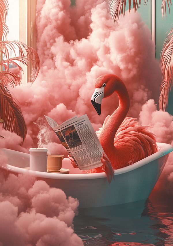 Пазл 1000 элементов, PZL-1000/82 Фламинго на релаксе, Фрея