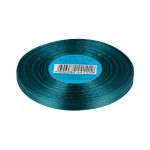 Лента атласная 1-сторонняя 6.0 мм / 33±2 метра, №107 т-зеленый, в термоплёнке, Gamma