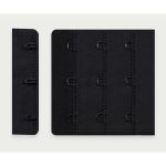 Застежки для бюстгальтера текстильные 3х3, 57 мм, 25 шт, 170 черный, Arta 2587