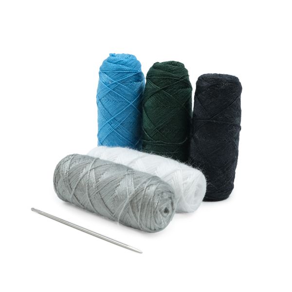 Швейные армированные нитки (набор) ПНК им.Кирова 45ЛЛ, 150 м / 5 кат. + иголка, Дорожный, ассорти