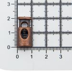 Фиксатор (зажим) для шнура металл 1 отв., 20х10 мм, (in ⌀4.5 мм), цв.т.медь, 20 шт