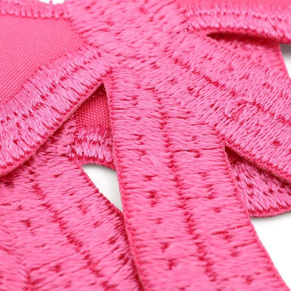 Термоаппликация Бант, 60х57мм 10 шт (ярко-розовый), 12786