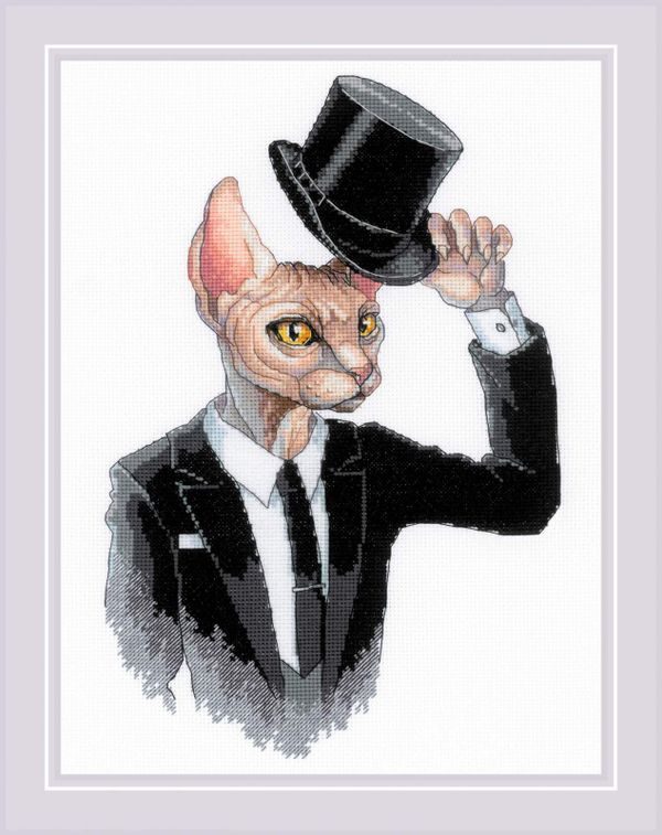 Набор для вышивания нитками Риолис, Джентльмен 25х33 см