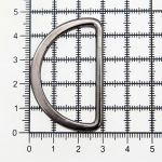 Полукольцо литое металл внутр. 40 мм (внешн. 48х30 мм), 2 шт, Hobby&Pro, чер.никель