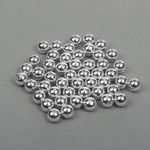 Бусины пластик ⌀10 мм, цв.серебро уп.50 г, Magic4Hobby