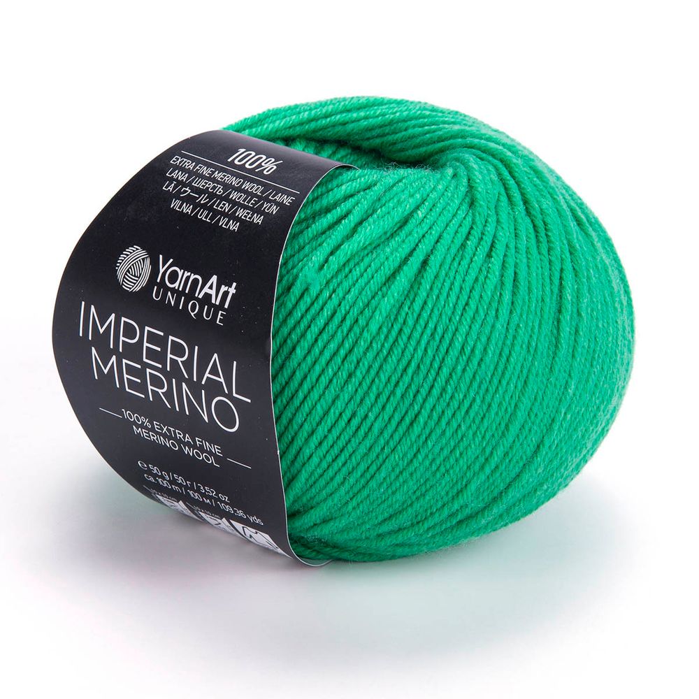Пряжа YarnArt (ЯрнАрт) Imperial Merino / уп.10 мот. по 50 г, 100 м, 3332 зеленый