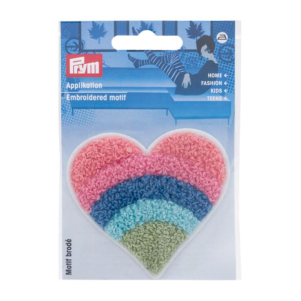 Термоаппликация самоклеящаяся/приутюживаемая Сердце многоцв. 1шт Prym, 921552