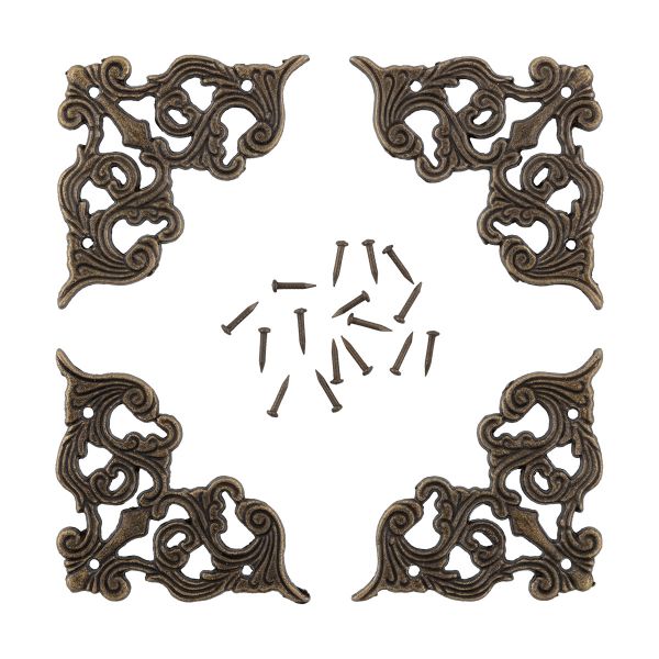 Накладка для шкатулок 4.5х4.5 см, 1 шт, 01 бронза, Промысел WF-007