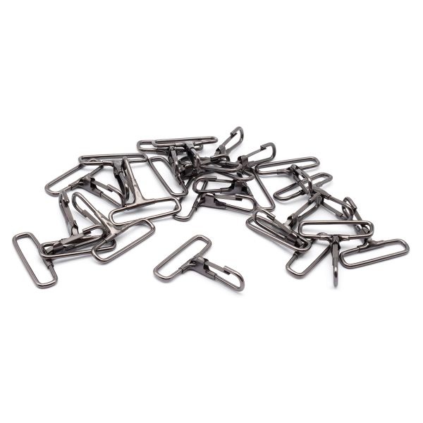 Карабин металл 40 мм (50х44 мм), бл.никель, 20 шт