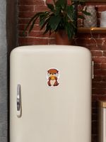 Кристальная (алмазная) мозаика Фрея ALVM-127, магнит, Выдра с печенькой, 8х11 см