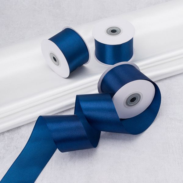 Лента атласная 50.0 мм / 3 шт по 22.86 метра, т.синий