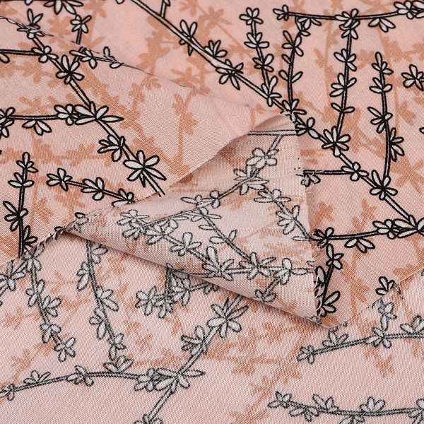 Штапель 90 г/м², 145 см / 2 метра, TBY.Vi.pr.E1326.01.2, цв.01 персиковый