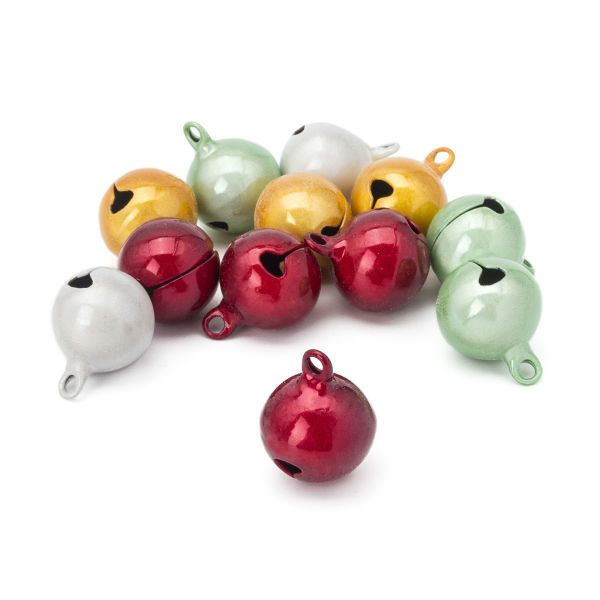 Бубенчики жемчужные 18 мм, ассорти 4цв., 12 шт, Astra&Craft, QYB-012
