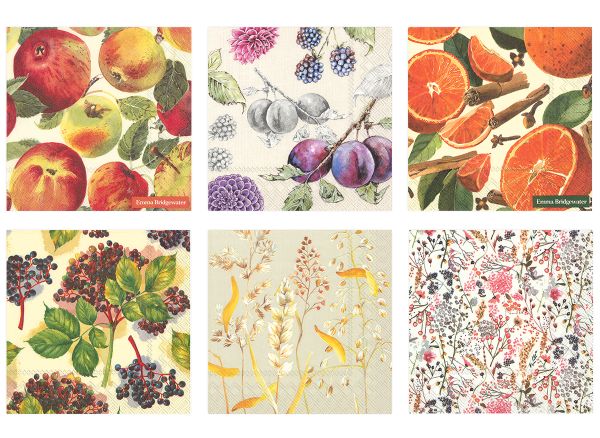 Салфетки для декупажа ассорти №84, 6 шт, Сочные плоды, Love2art №84