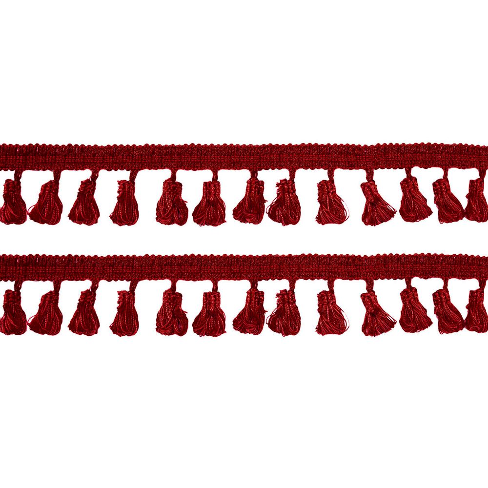 Бахрома отделочная 50.0 мм / 10 метров, с кистями 274 бордо
