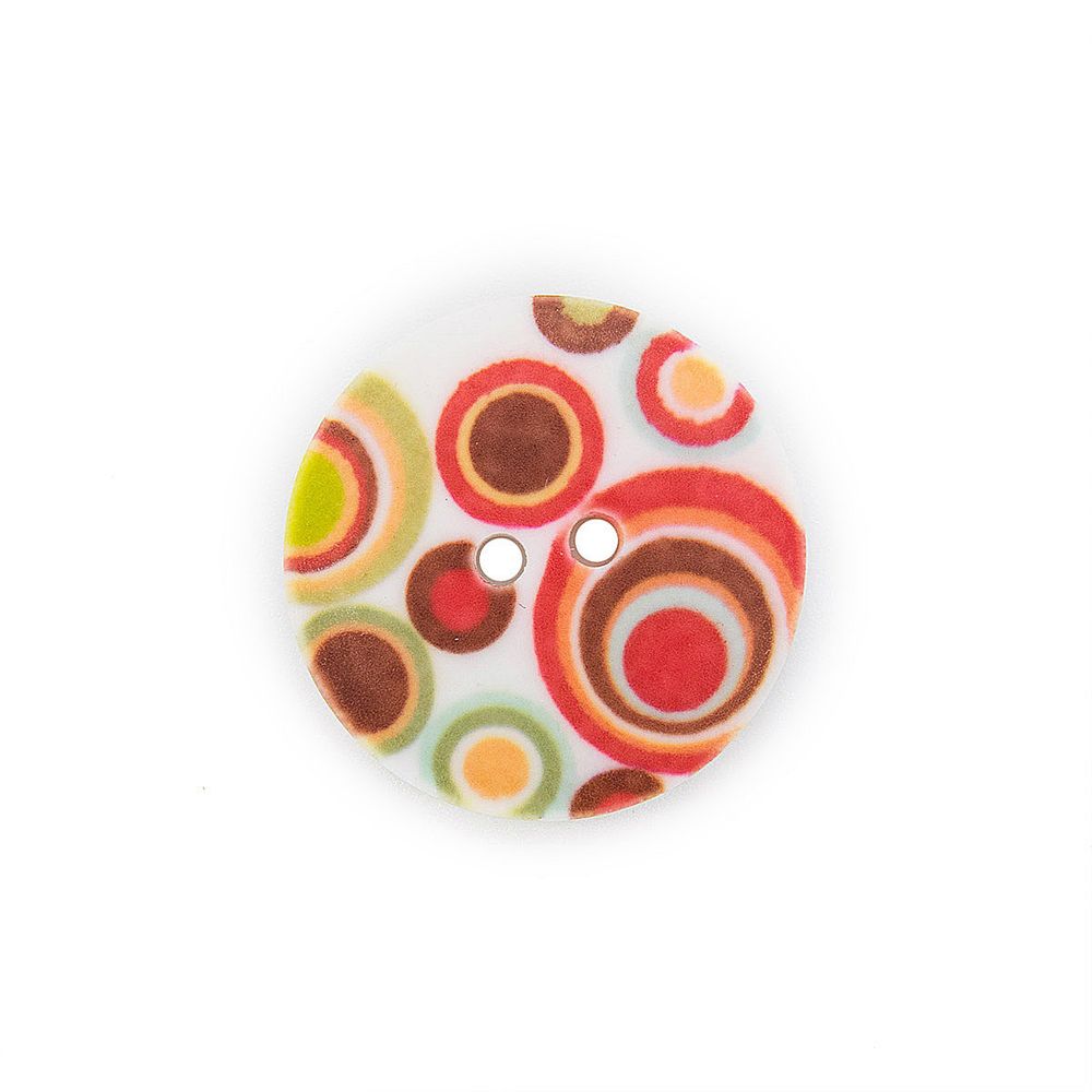 Пуговицы 2 прокола 40L, (col.B (красный)), 36 шт