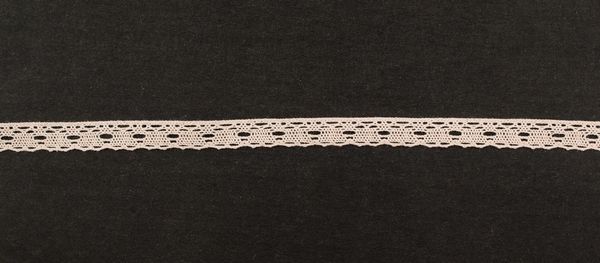 Кружево вязаное (тесьма) 9 мм, цв.нежно-розовый, Alfa, 25 метров, AF-007-024