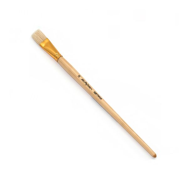 Кисть щетина №20 плоская, 5 шт, длинная ручка, 20, Mr.Painter BBR 134-20