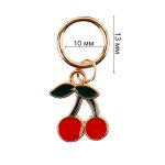 Кольца маркировочные металл, 6 шт, №03 с подвесками фрукты, Gamma MKK-06