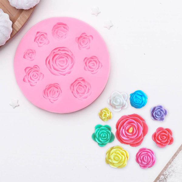 Молд силиконовый 9.5 см, Круговорот розовый, цвет МИКС