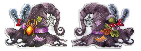 Набор для вышивания нитками МП Студия (Жар-птица), Колдовская шляпа 9х13 см