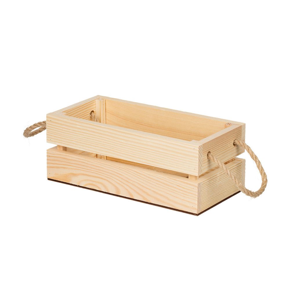 Заготовка деревянная Ящик с ручками-веревками, сосна, 24х12х7 см, ВД-751 Mr.Carving