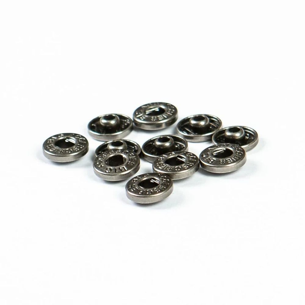 Часть кнопки Альфа (S-образная) ⌀11.5 мм (B-часть), 5 темное серебро, 100 шт, BIG